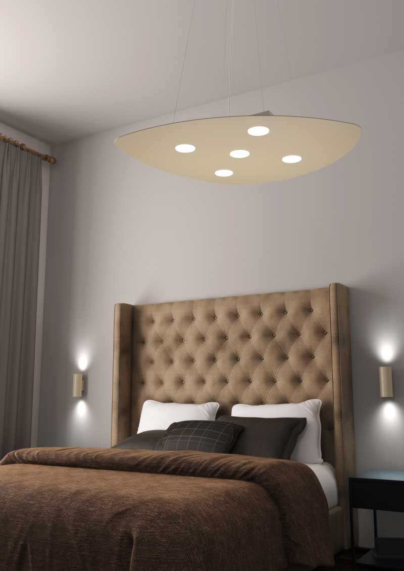 Lampadario da camera da letto o soggiorno moderno in metallo – Luminar