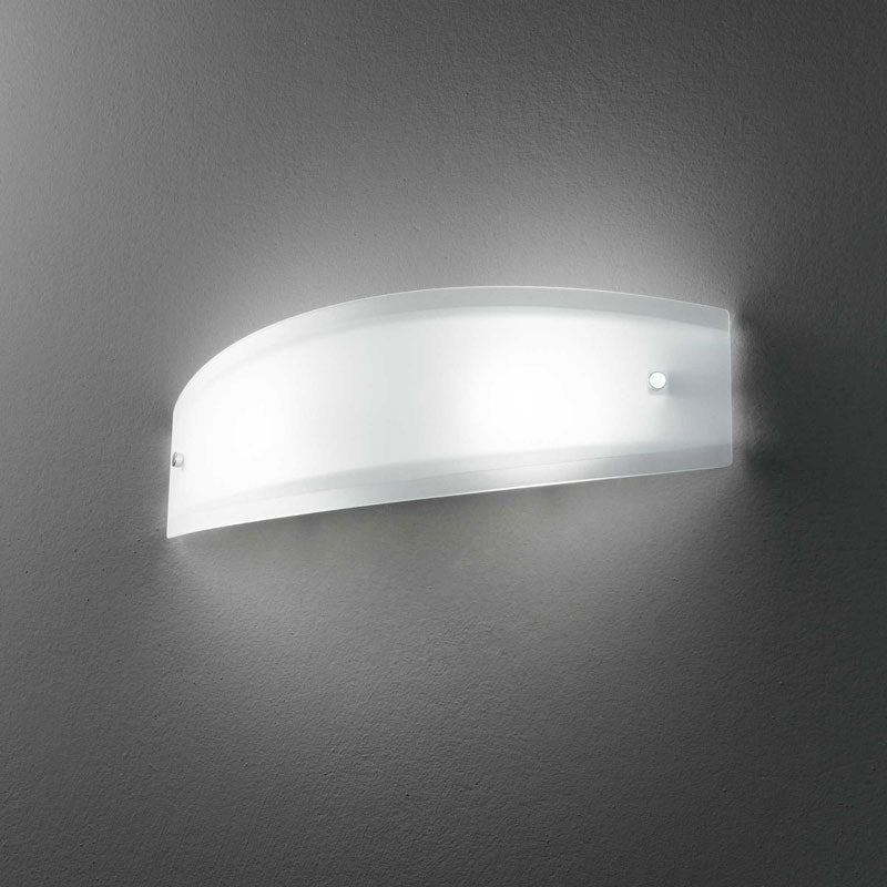 Applique da bagno vetro bianco 45cm 2 luci E27 lampada parete – Luminar