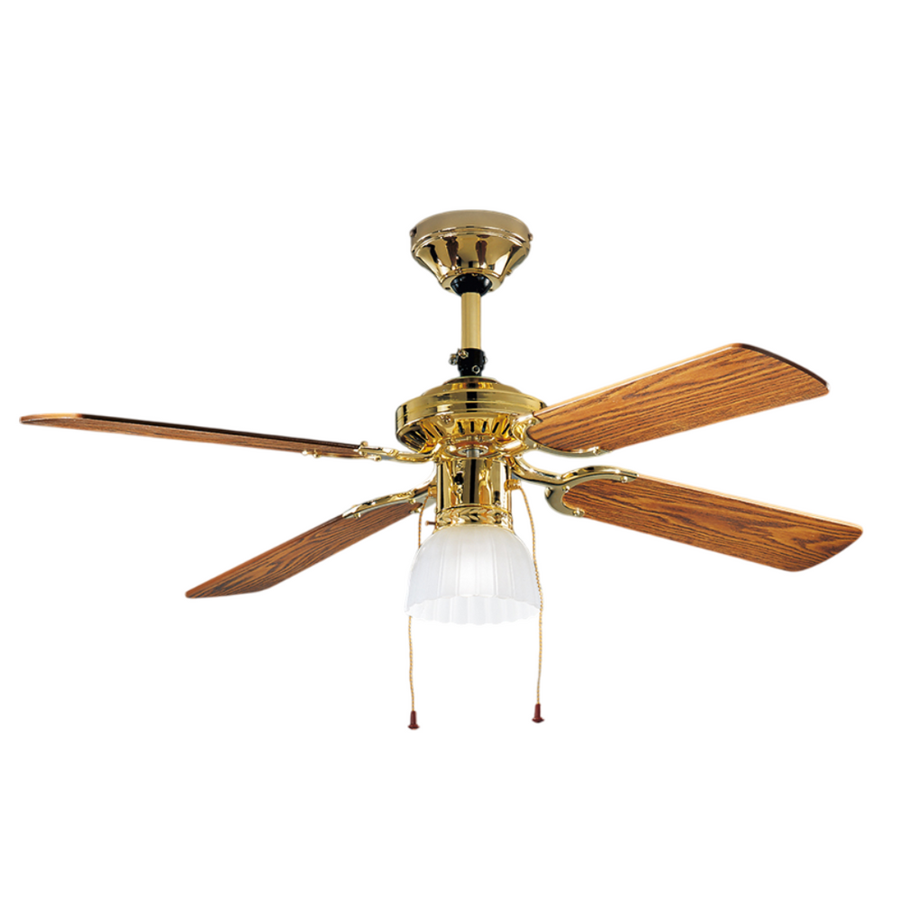 Ventilatore da soffitto contemporaneo attacco lampadina e27 pale in legno