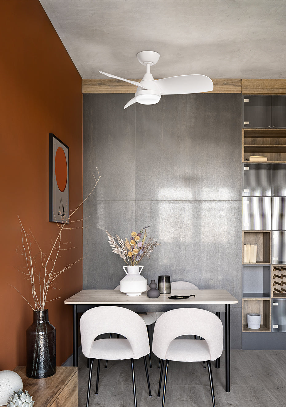 Ventilatore per soffitto 13mq bianco con luce led