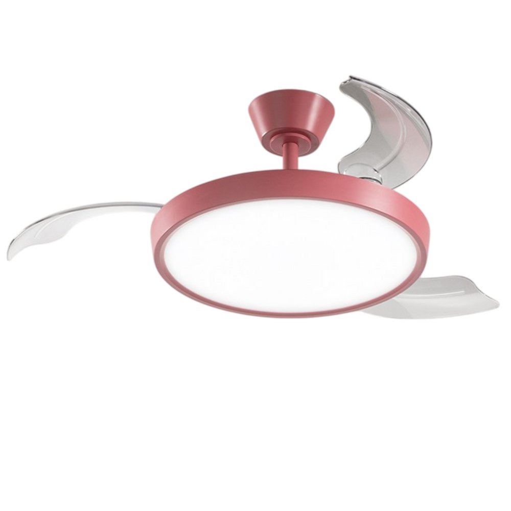 Ventilatore da soffitto a plafoniera con pale richiudibili altezza regolabile