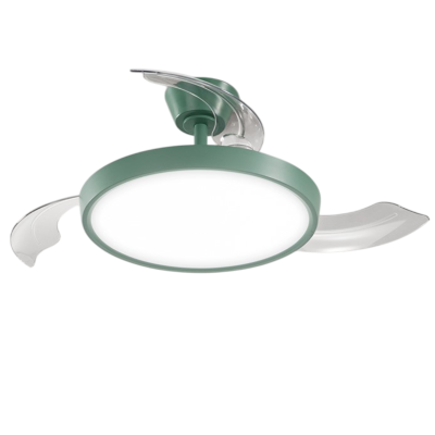 Ventilatore da soffitto a plafoniera con pale richiudibili altezza regolabile