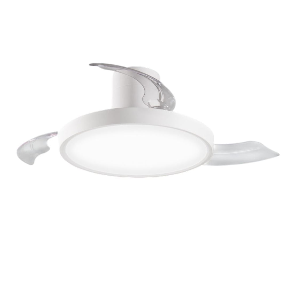 Ventilatore da soffitto a plafoniera pale richiudibili led con telecomando