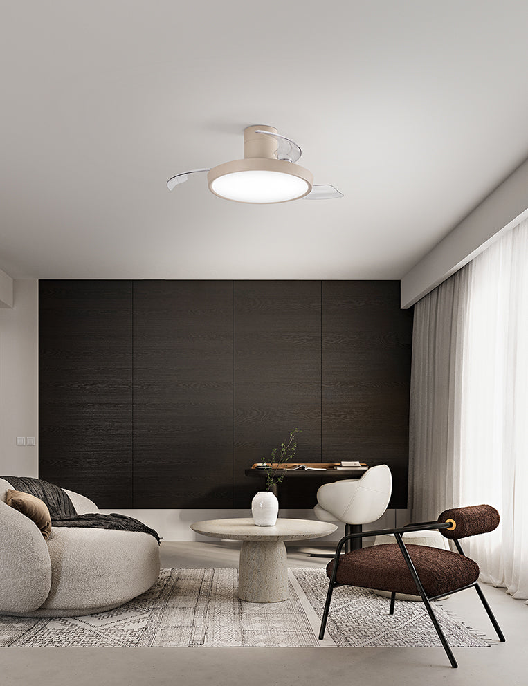 Ventilatore da soffitto a plafoniera pale richiudibili led con telecomando
