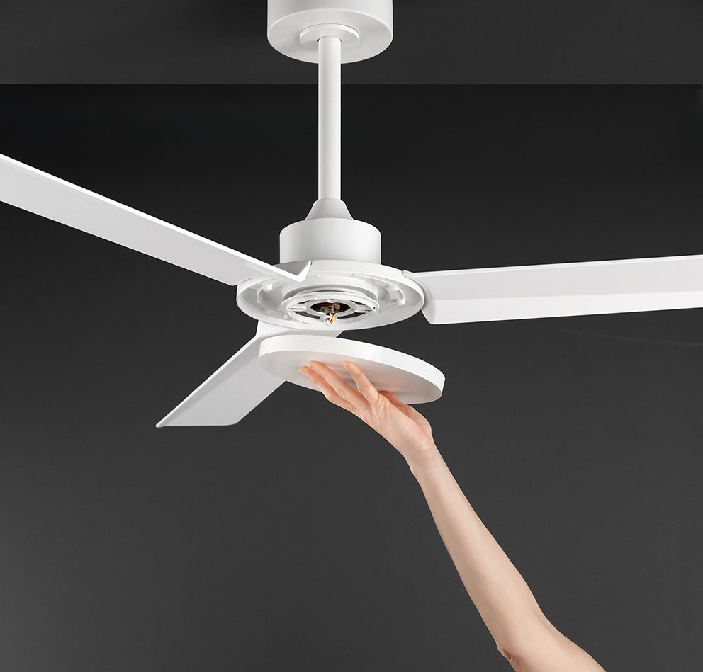 Ventilatore da soffitto bianco kit luce led rimovibile altezza regolabile