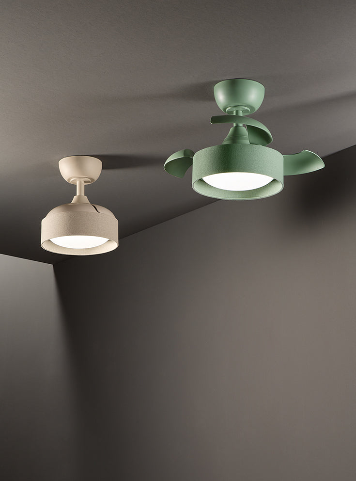 Ventilatore da soffitto in metallo altezza regolabile luce led dimmerabile