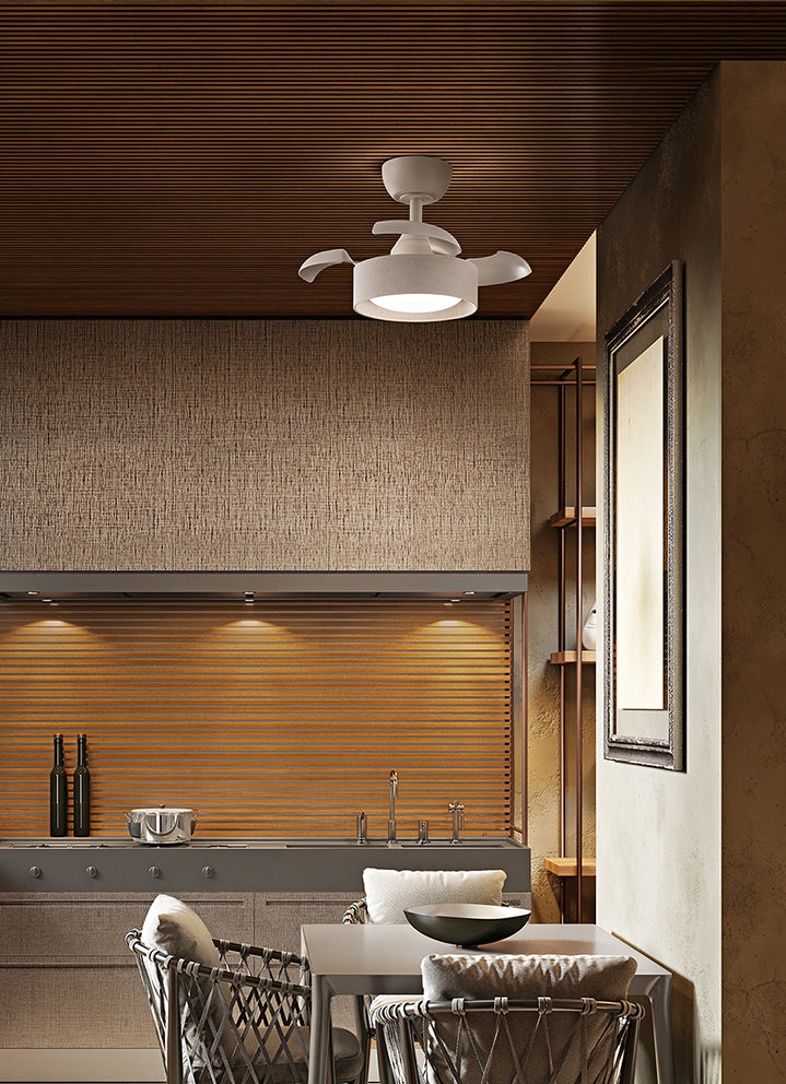 Ventilatore da soffitto in metallo altezza regolabile luce led dimmerabile