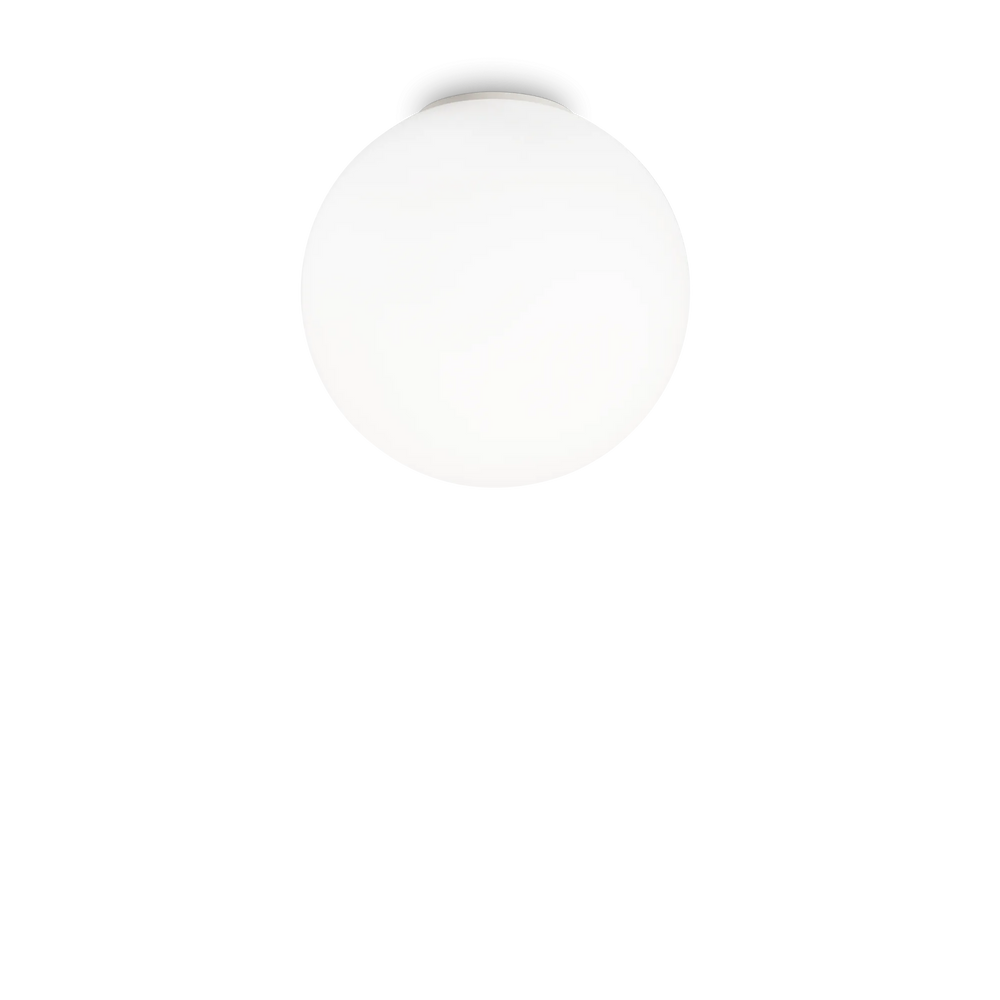 Lampada da soffitto sfera con vetro bianco diametro 40cm