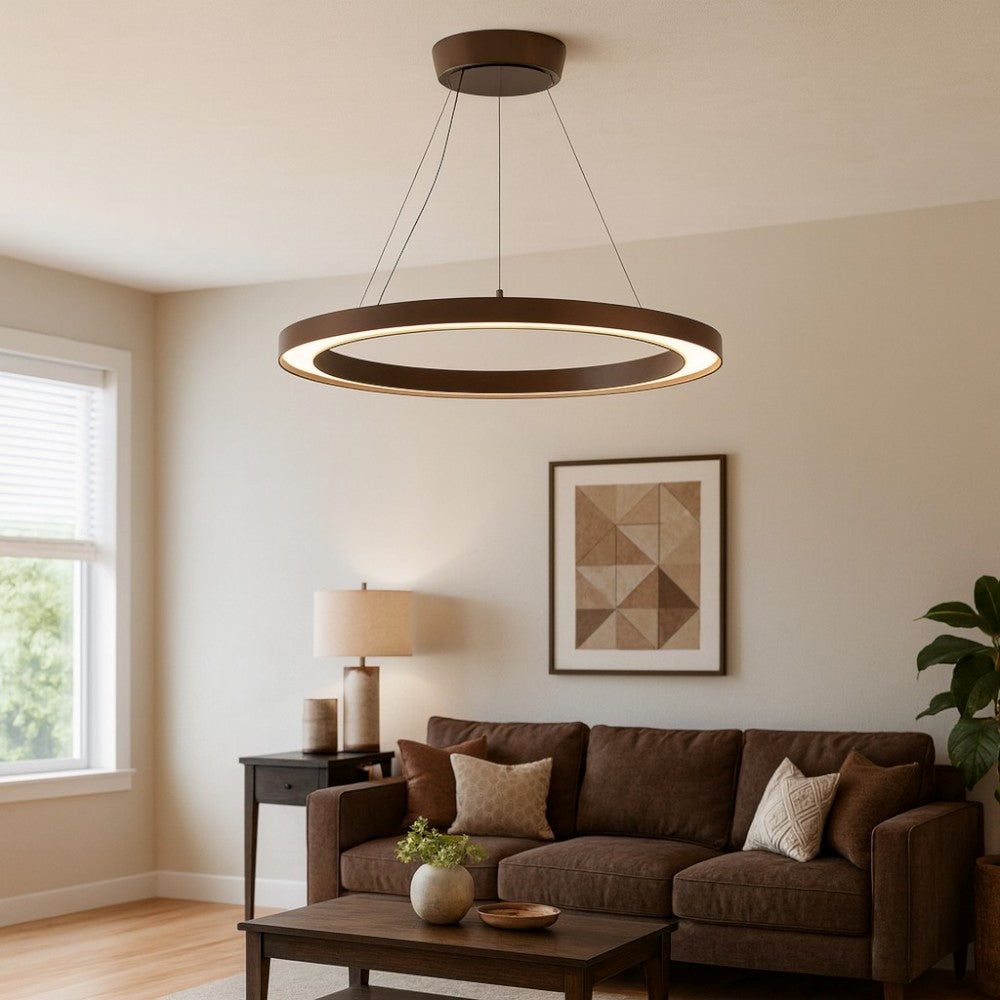 Linea Light Lira Sospensione da esterno moderna cerchio led 3000k