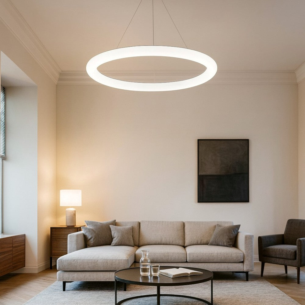 Linea light Polo Sospensione bianca moderna led