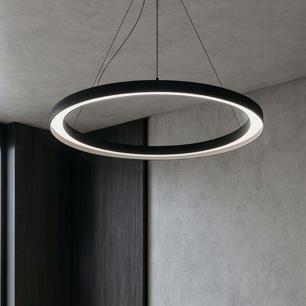 Linea Light Lira Sospensione da esterno moderna cerchio led 3000k