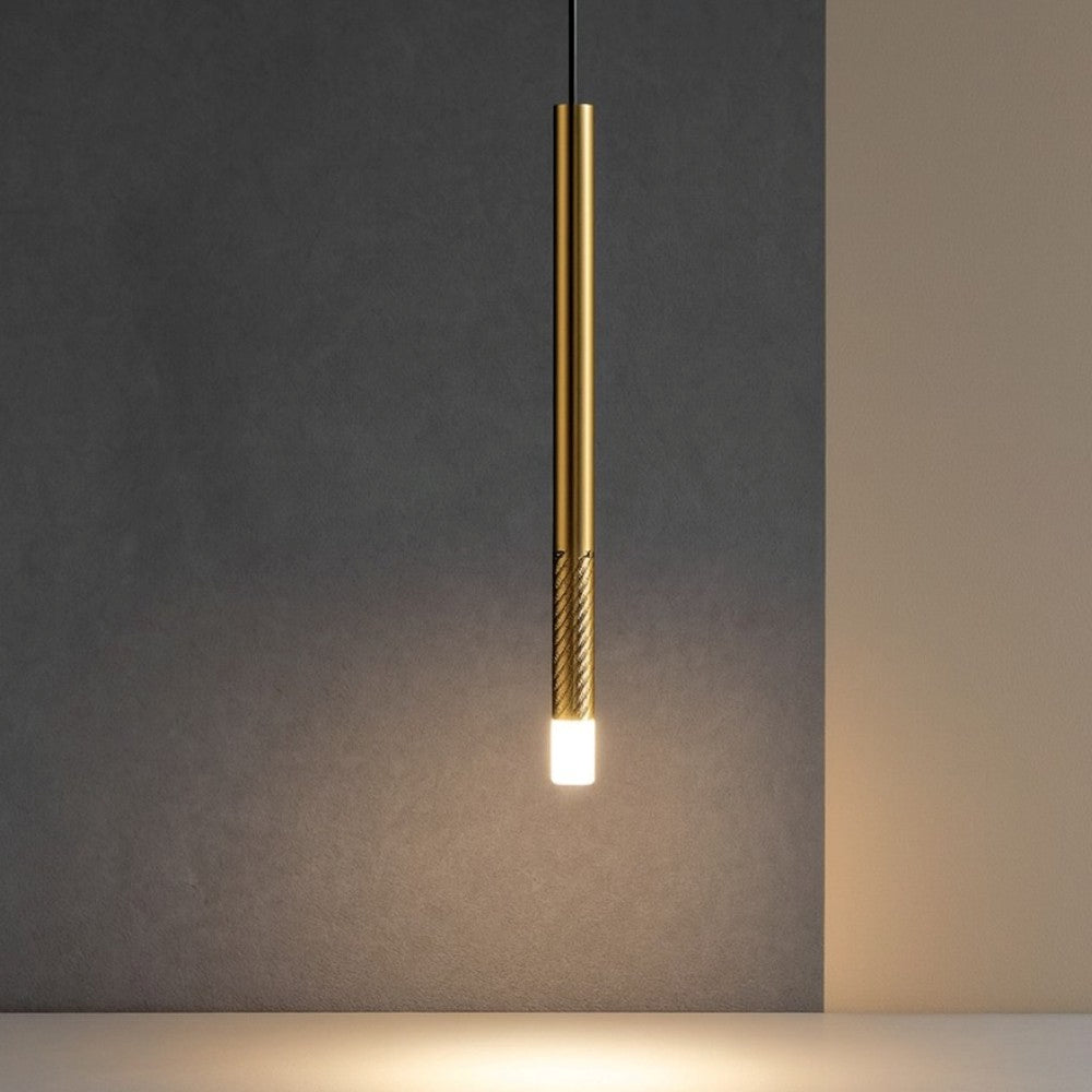 Linea light Puccini Sospensione moderna a tubo led altezza 50cm