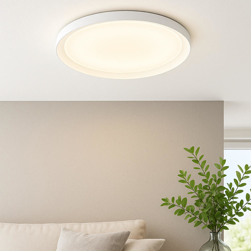 Plafoniera moderna rotonda led biemissione cct 3000K/3500K/4000K