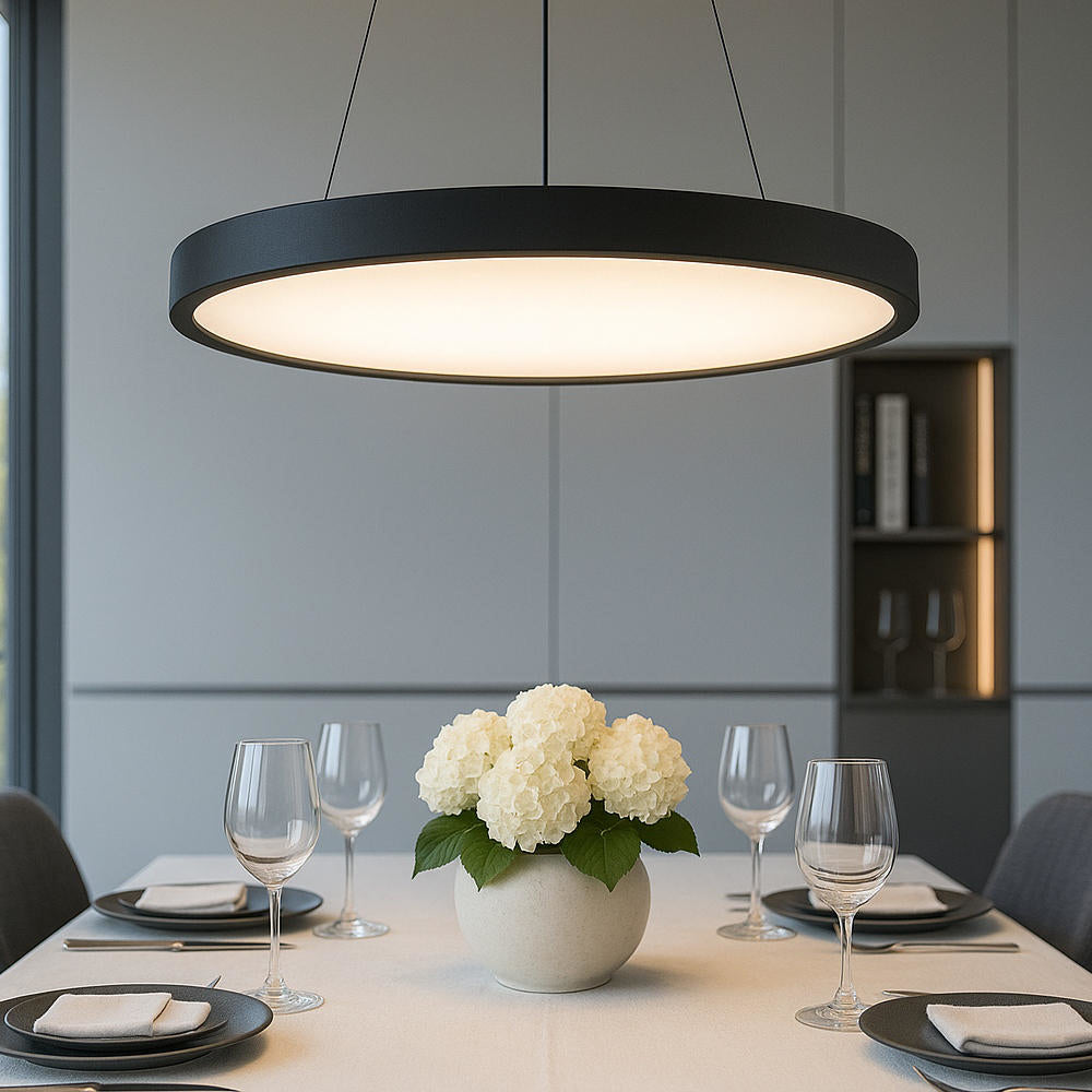 Sospensione per tavolo da cucina moderna rotonda led 25W cct 3000K/3500K/4000K