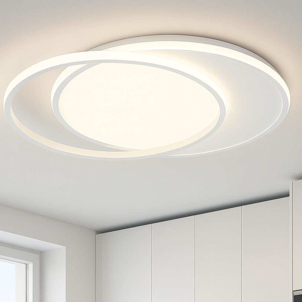 Plafoniera moderna due cerchi led cct 3000K/4000K