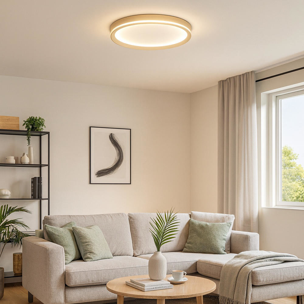 Plafoniera moderna rotonda led biemissione cct 3000K/3500K/4000K