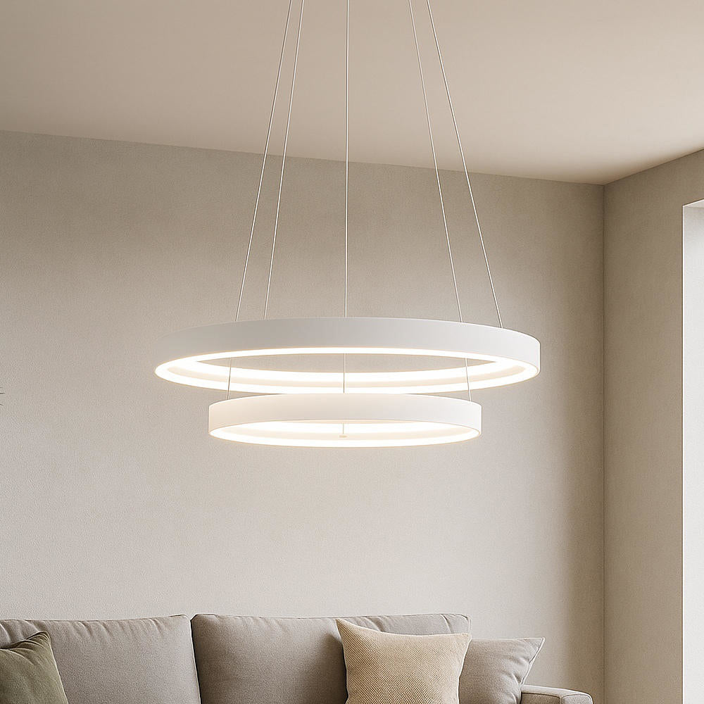 Sospensione moderna doppio anello led 70W 3000K/4000K/6000K