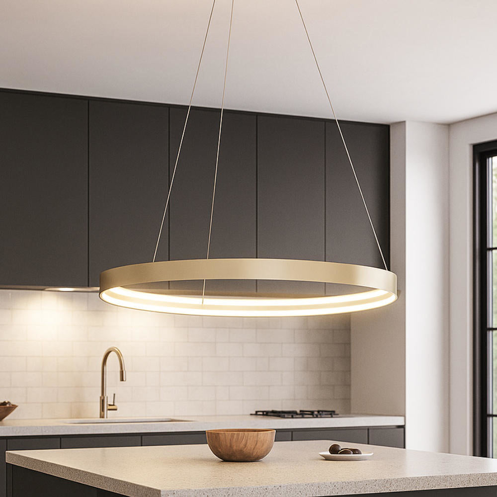 Sospensione moderna in alluminio anello led 3000K/4000K/6000K