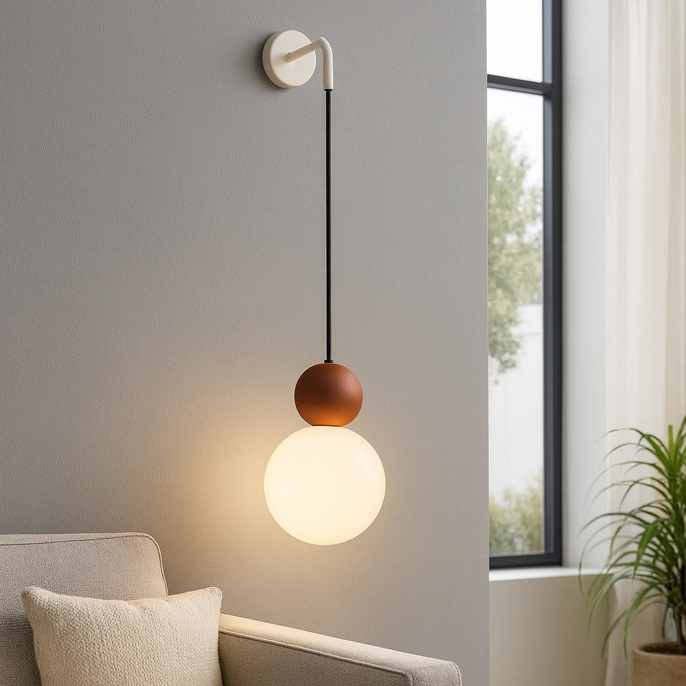 Applique pendente sfera vetro lampadina G9