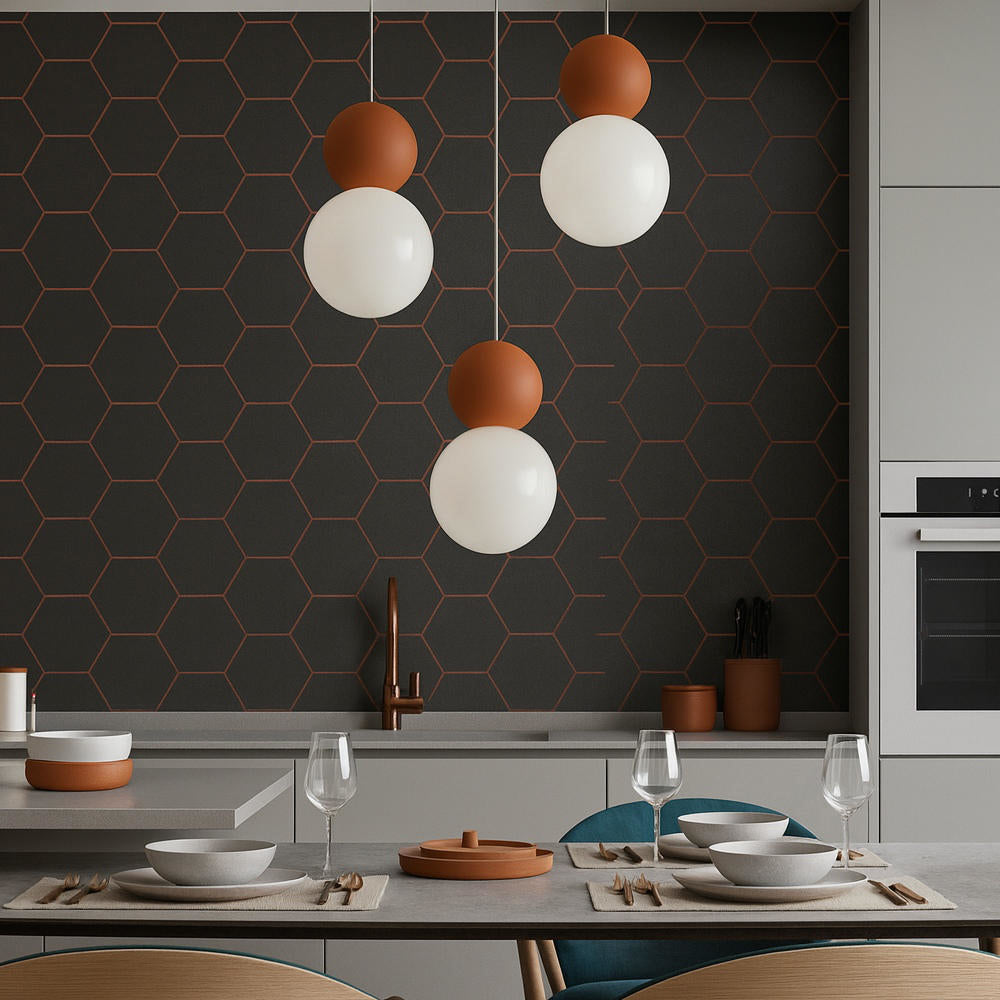 Sospensione tonda da cucina moderna sfere 3, 5 o 8 luci lampadina G9