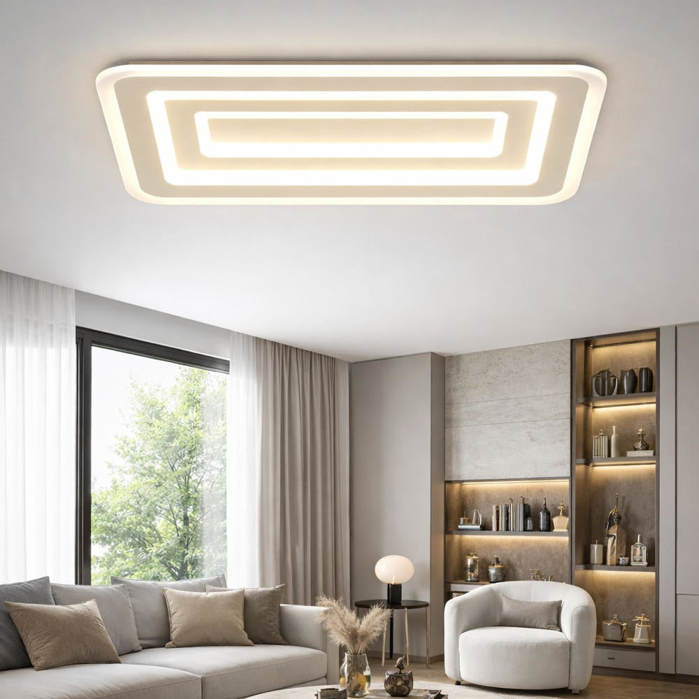 Plafoniera moderna rettangolare led cct 3000K-3500K-4000K