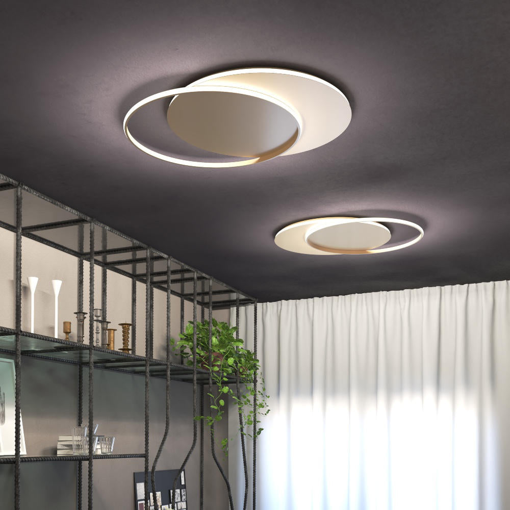 Plafoniera moderna due cerchi led cct 3000K/4000K