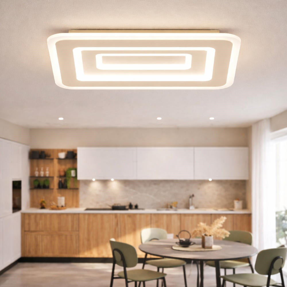 Plafoniera moderna rettangolare led cct 3000K-3500K-4000K