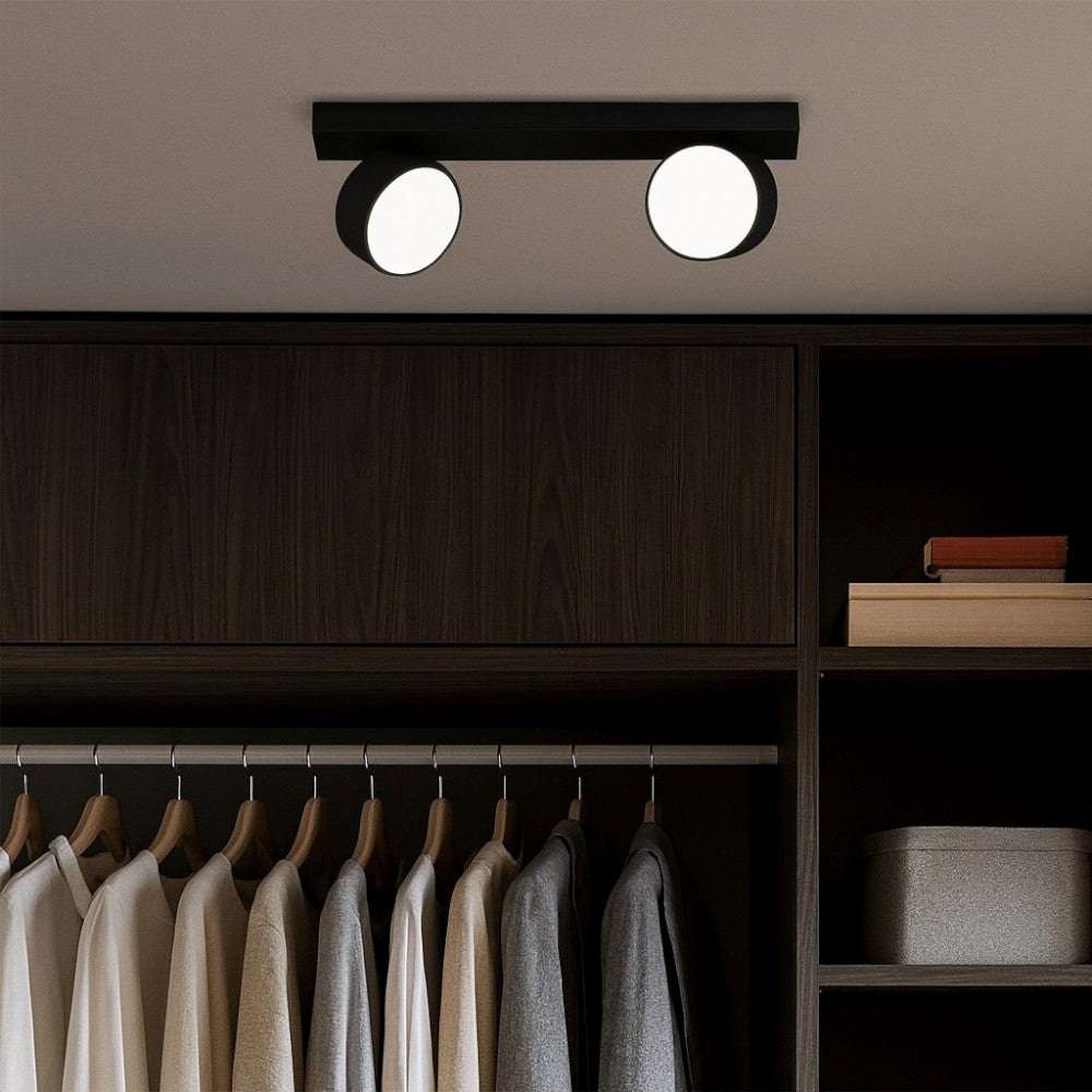 Applique con spot orientabile moderna in metallo 2 luci GX53
