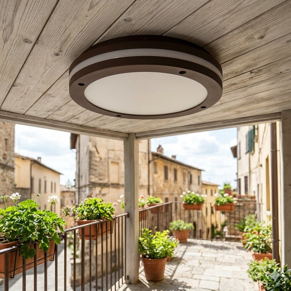 Plafoniera da esterno moderna in alluminio lampadina E27 ip54
