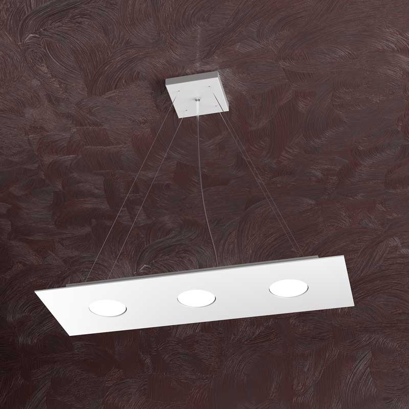 Lampadario cucina moderna in metallo GX53 bianco grigio o sabbia