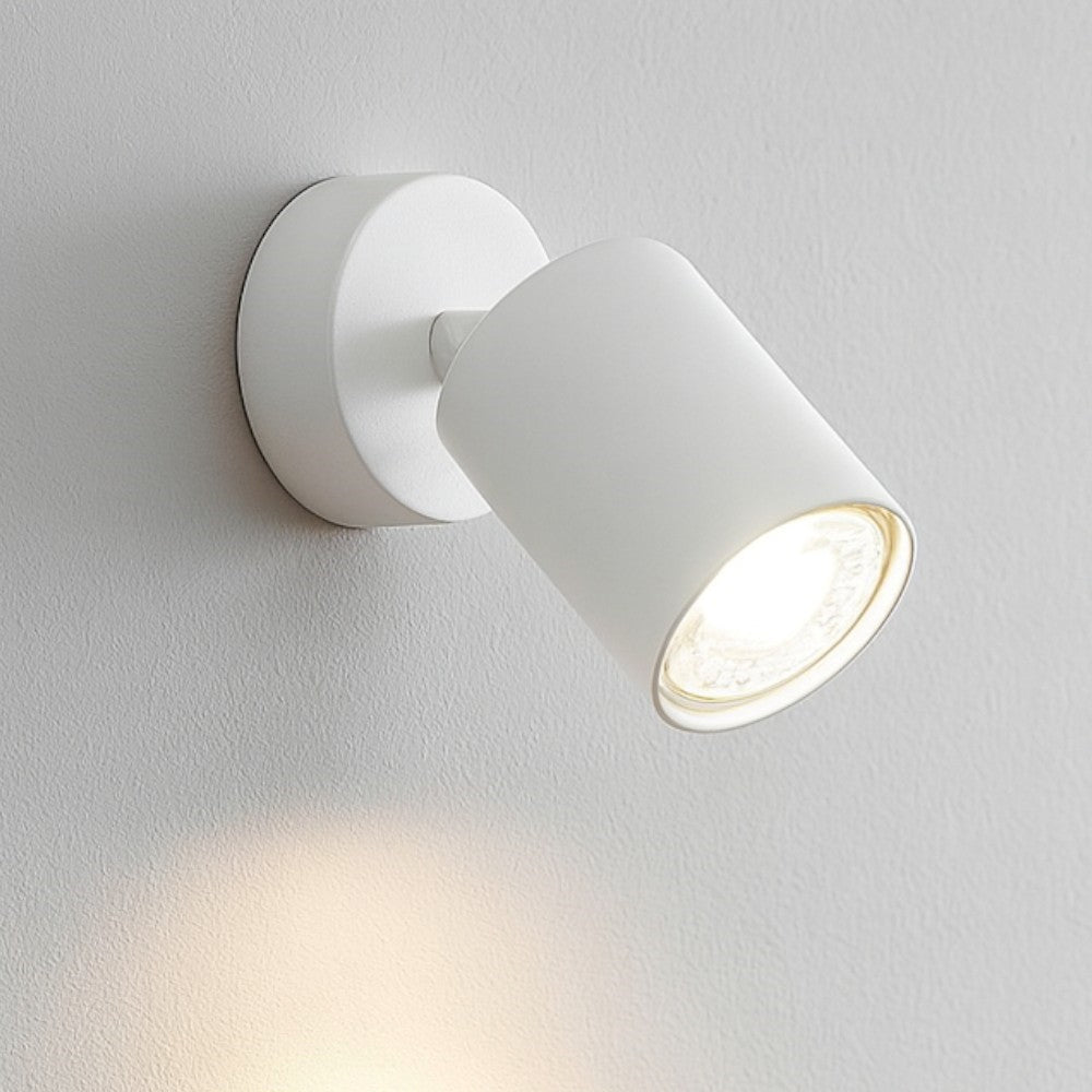 Faretto a spot moderno cilindro bianco orientabile lampadina GU10
