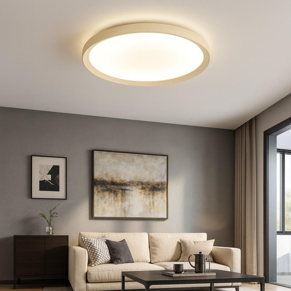 Plafoniera moderna rotonda led biemissione cct 3000K/3500K/4000K