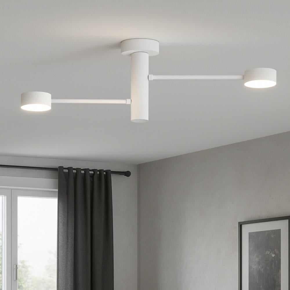 Plafoniera moderna 2 luci orientabili GX53 diametro 58cm
