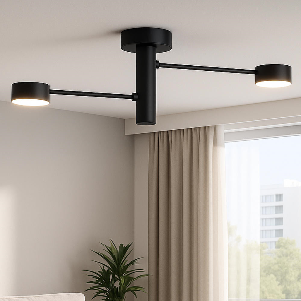 Plafoniera moderna 2 luci orientabili GX53 diametro 58cm