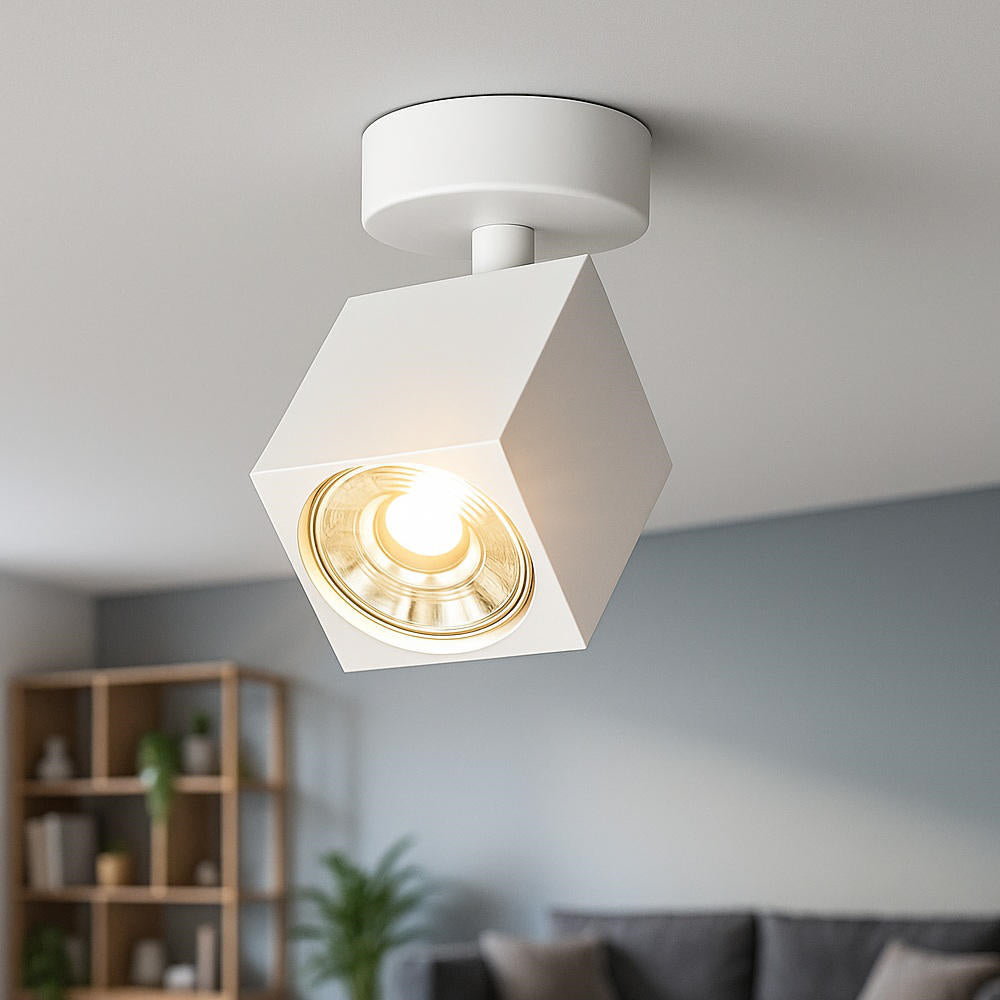 Faretto a spot moderno quadrato orientabile lampadina GU10