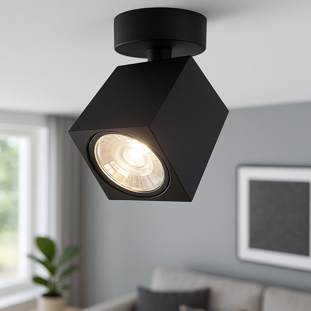 Faretto a spot moderno quadrato orientabile lampadina GU10