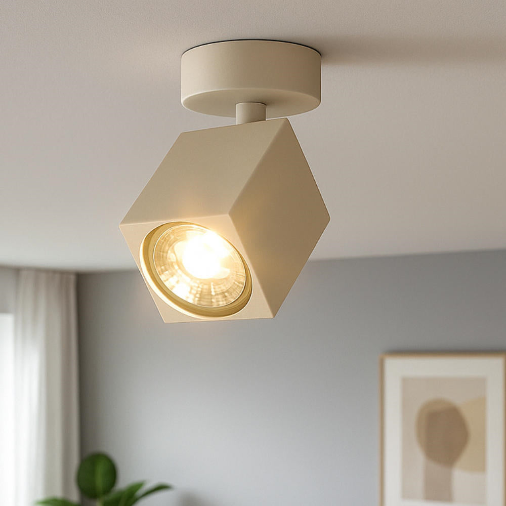 Faretto a spot moderno quadrato orientabile lampadina GU10