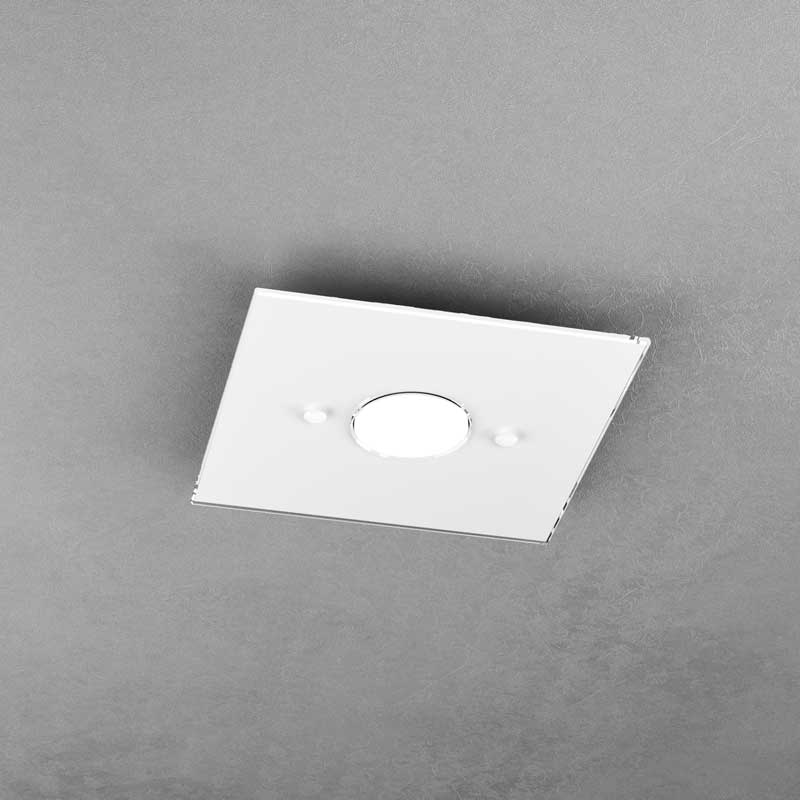 Plafoniera GX53 vetro lucido per interni quadrata 1 luce LED