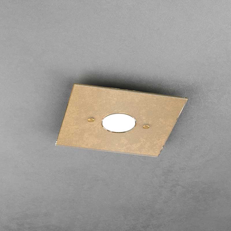 Plafoniera GX53 vetro lucido per interni quadrata 1 luce LED