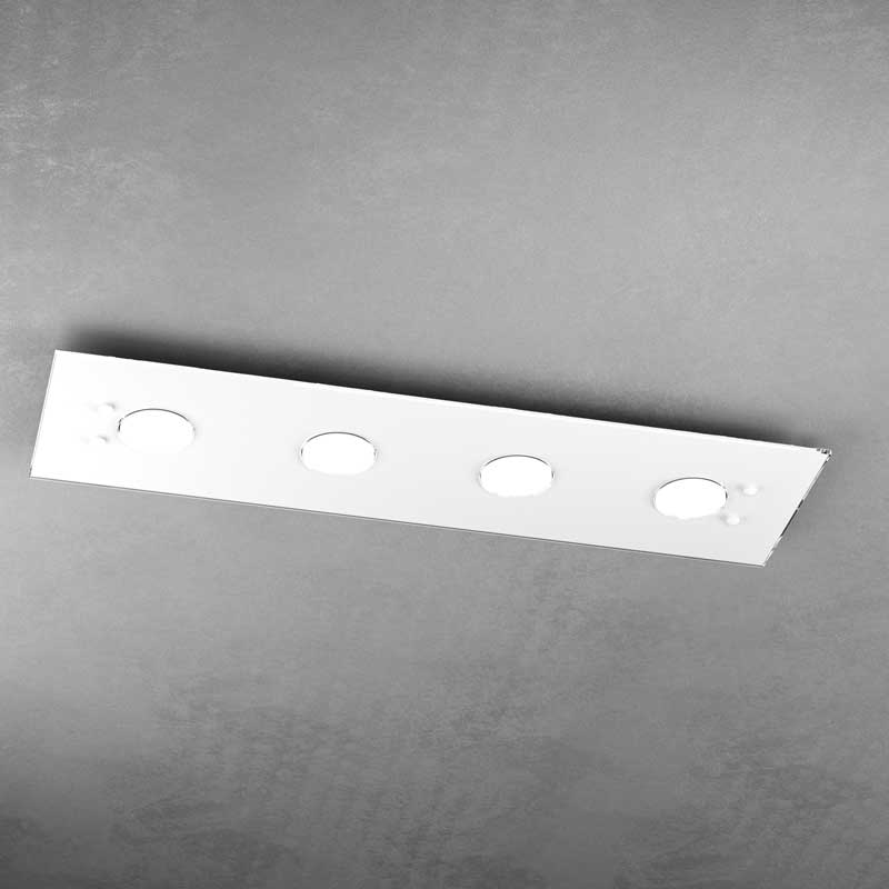 Plafoniera moderna vetro 4 luci camera da letto soggiorno cucina