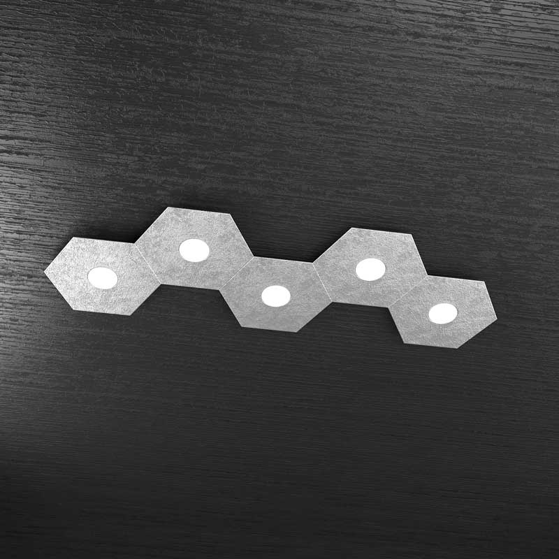 Plafoniera di design moderno 5 luci LED sostituibili lampada soffitto