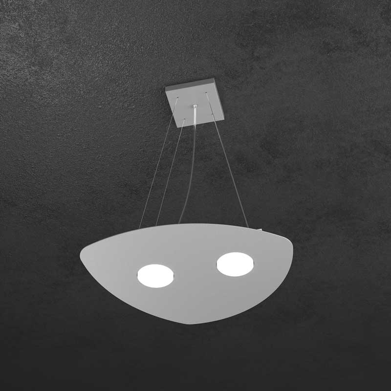 Lampadario cucina moderna 2 luci o 3 luci LED in metallo