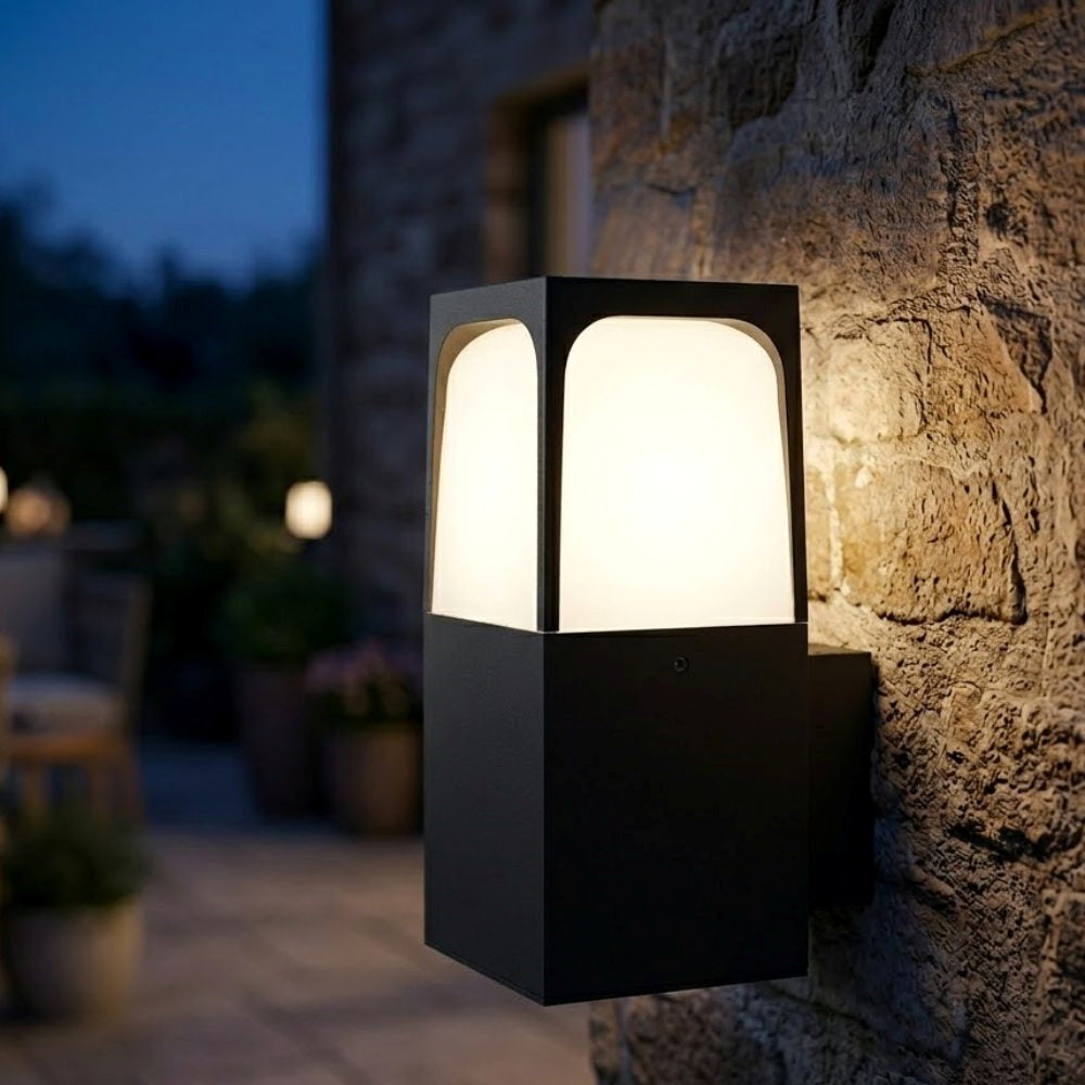 Applique da esterno moderna antracite o corten lampadina E27 ip54