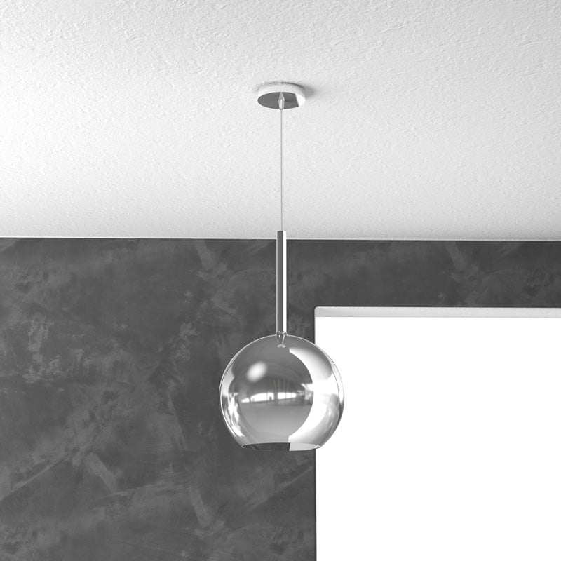 Lampadario pendente per isola cucina moderna a sfera in vetro