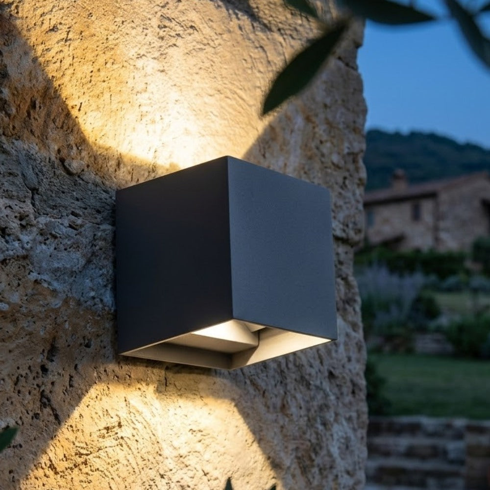 Applique da esterno in alluminio led biemissione cct 3000k 4000k