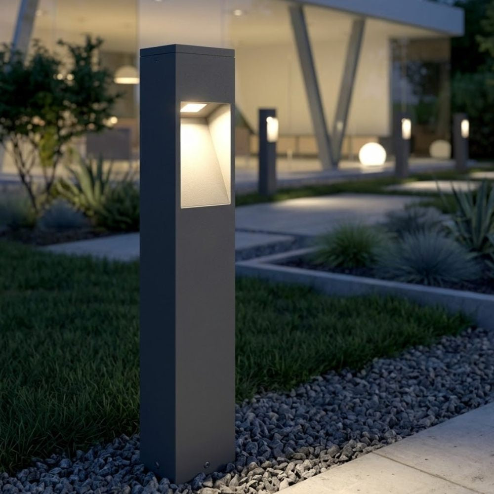Paletto da giardino grigio antracite led 3000k protezione ip65