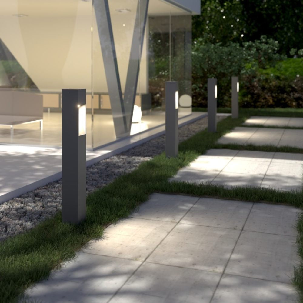 Paletto da giardino grigio antracite led 3000k protezione ip65