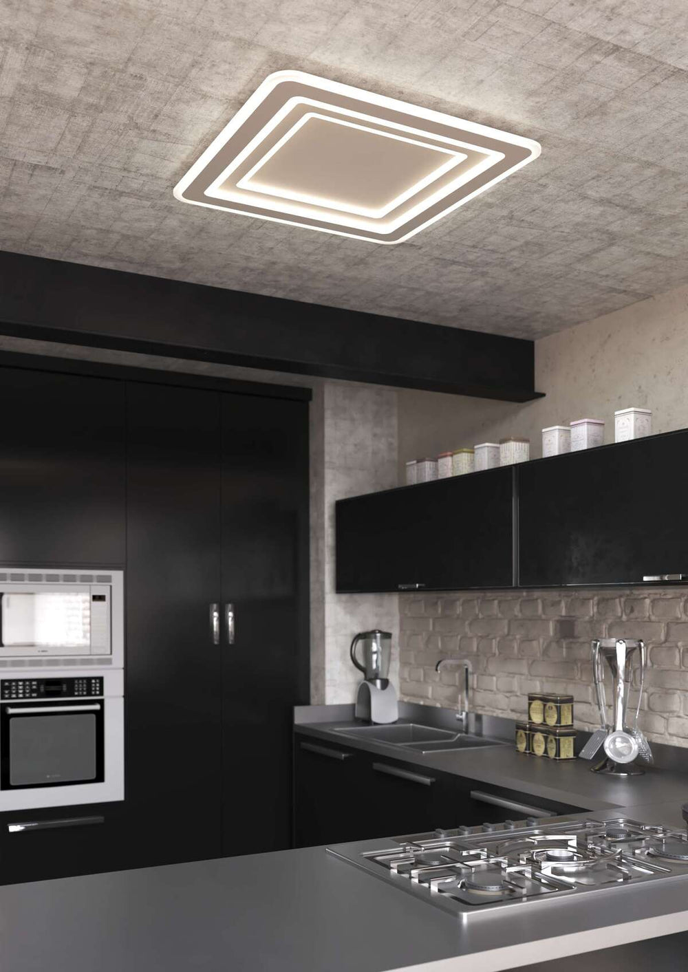 Plafoniera moderna quadrata led cct 3000K-3500K-4000K