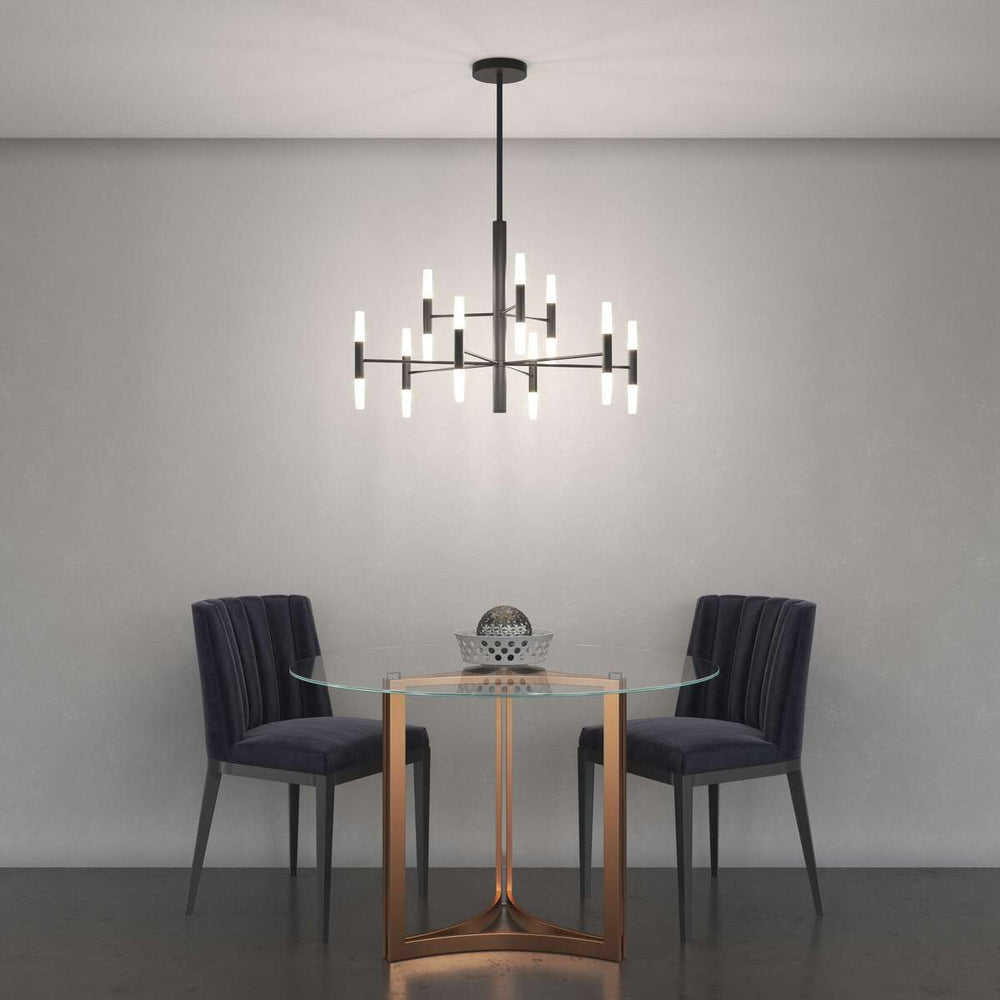 Lampadario design moderno in metallo e acrilico lampadina G9