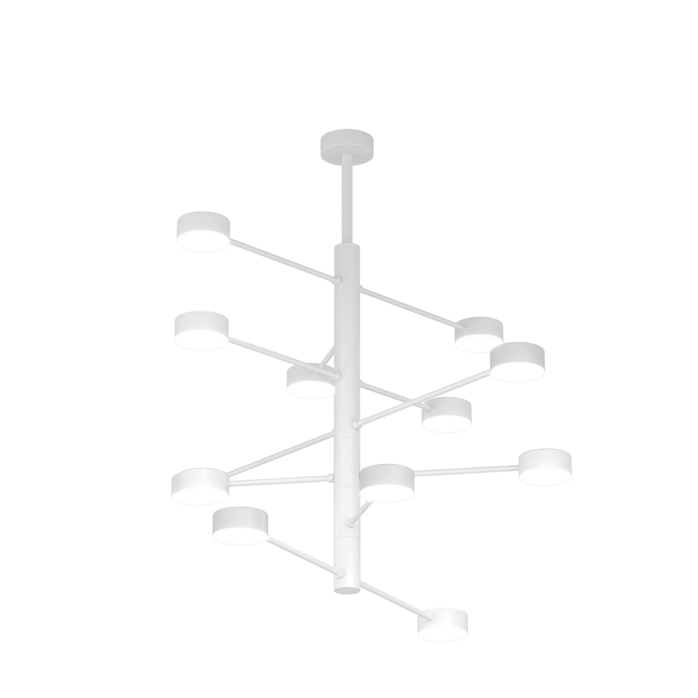 Lampadario moderno per soggiorno 12 luci GX53 orientabili